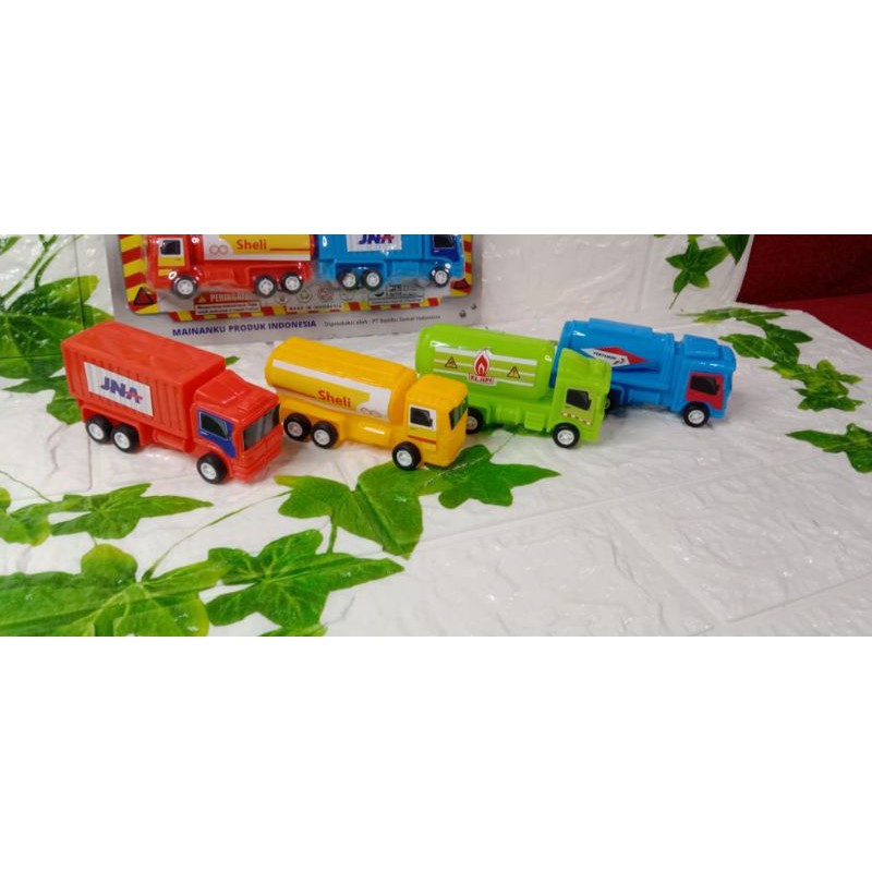 Mainan mobil truck set super express truck 4 pcs