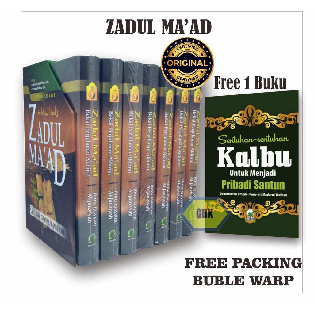 Buku Zadul Maad / Zaadul Ma'ad PERJILID - Bekal Pejalanan Ke Akhirat Penerbit Griya Ilmu(Free 1 Buku Sentuhan-Sentuhan Qalbu)