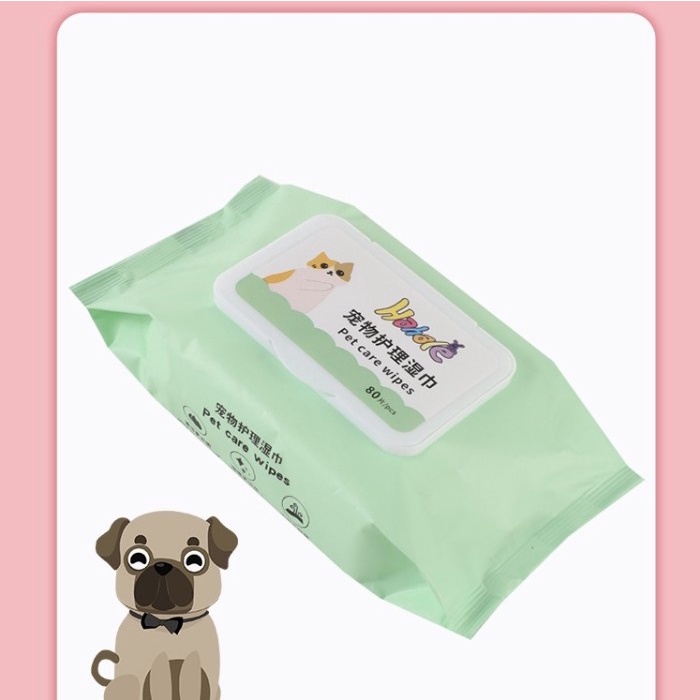 Tissue basah kucing anjing pet wipes 80 pcs tisu basah mata telinga badan kaki paw pet hewan