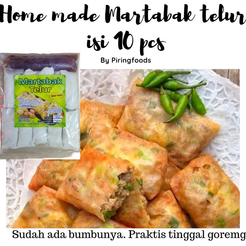 

MARTABAK TELUR FROZEN FREE BUMBU COCOL ISI 10 PCS (HOME MADE) ENAK BANGET