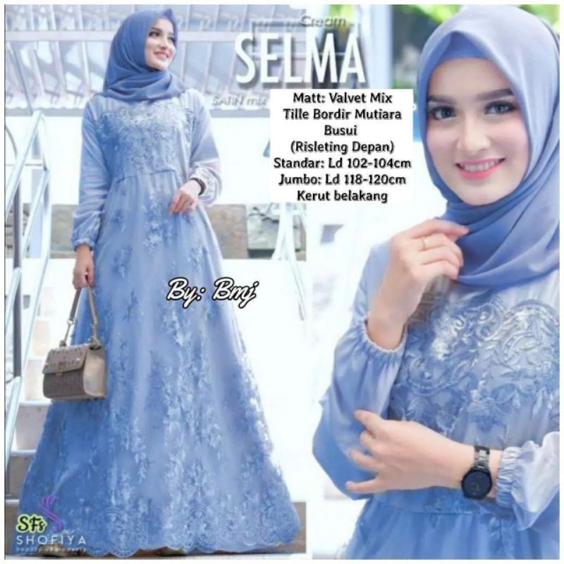 SELMA GAMIS BROKAT / GAMIS MUSLIM BROKAT / SELMA DRESS MUSLIM BROKAT
