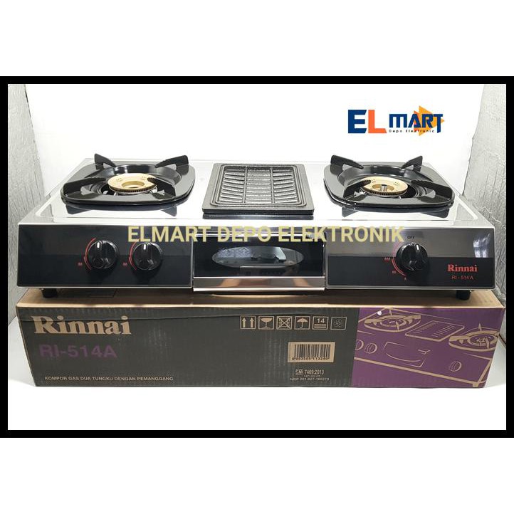RINNAI KOMPOR GAS 3 TUNGKU RI 514A/ GAS STOVE RINNAI RI514A/ 514 A