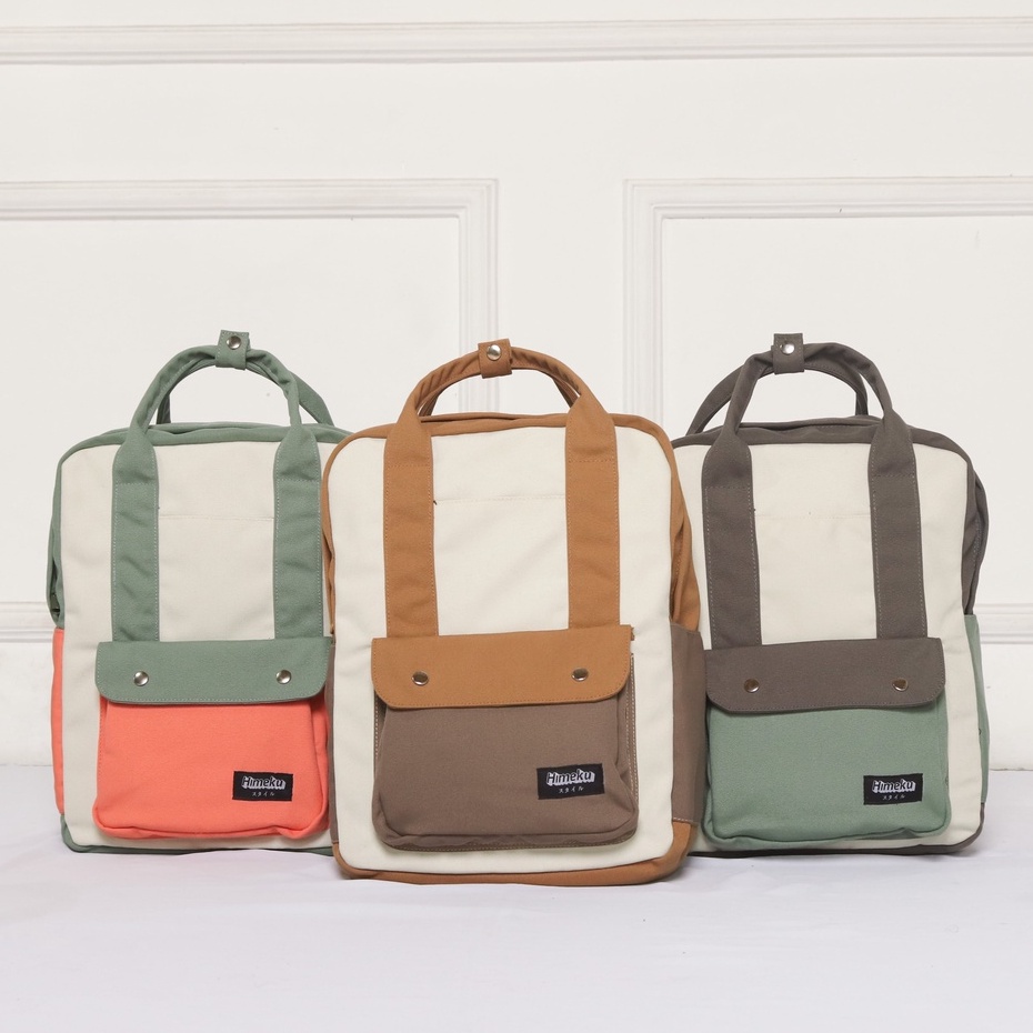 NAMI 3 TONE Backpack Himeku | Ransel | Tas Laptop