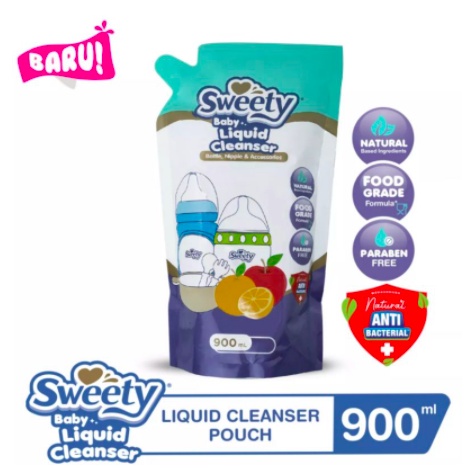 Sweety Baby Bottle Liquid Cleanser 900ml Sabun Cuci Botol Bayi