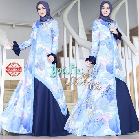 Maxi Dress Muslimah Maxmara Cantik Akhsa Dress by Youfie