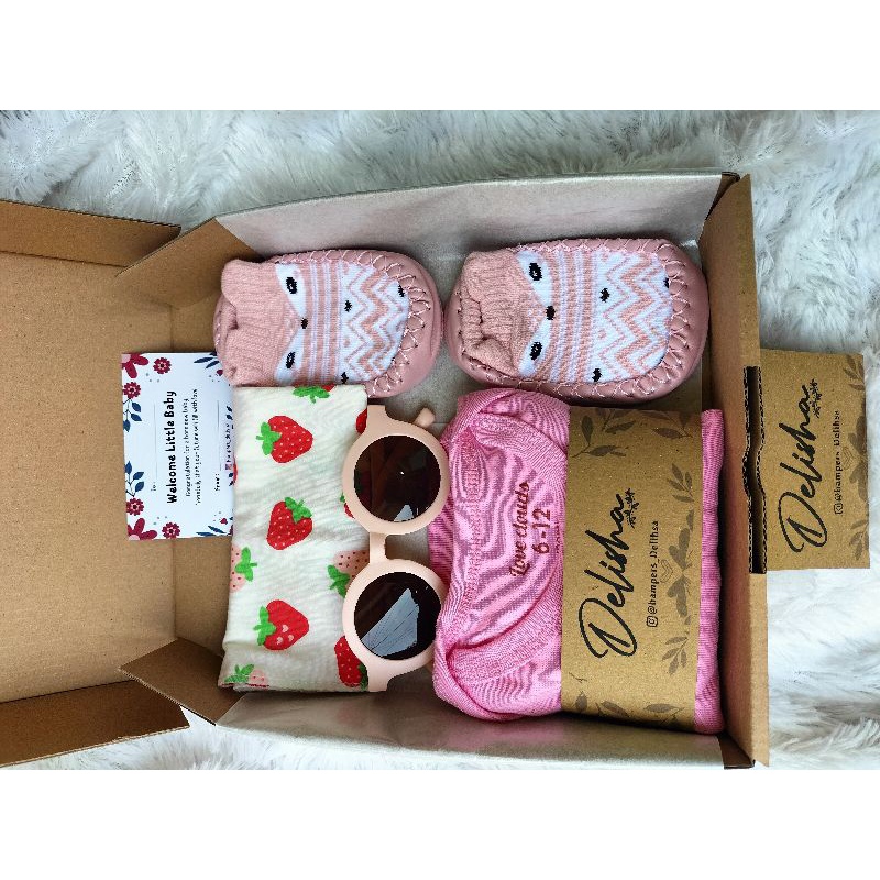 Hampers Bayi New Born Baby Boy/Girl Kado Bayi Lahir, Baju Bayi, Bedong, Gift Box Baby-Jumper B Girl