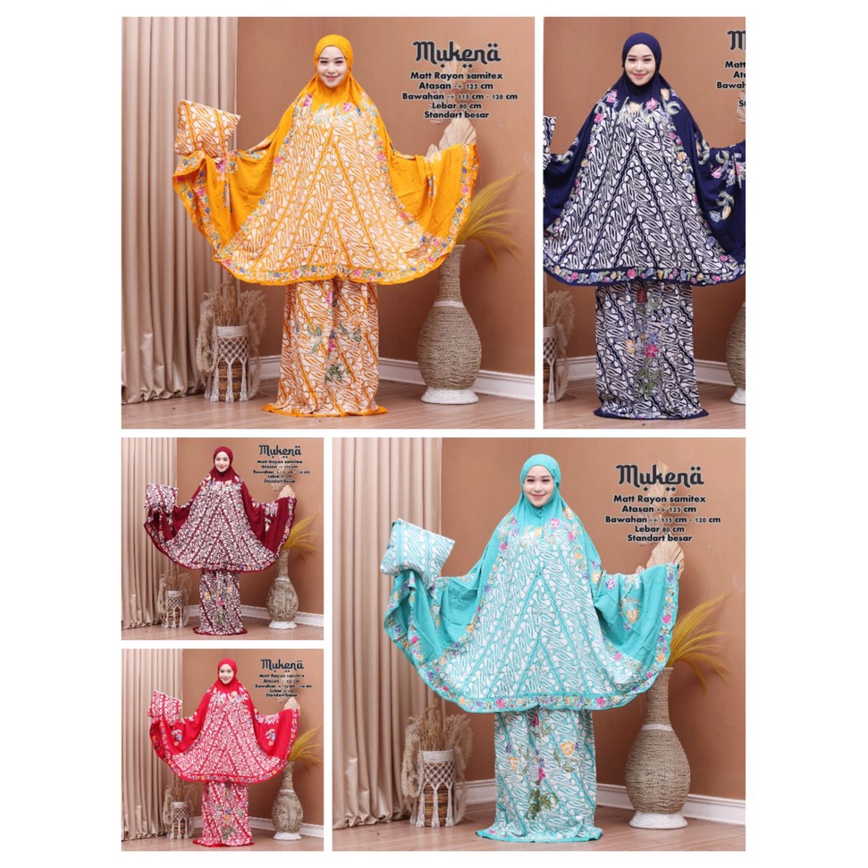(TERMURAH) MUKENA BATIK CAP JUMBO PEKALONGAN MUKENA DEWASA