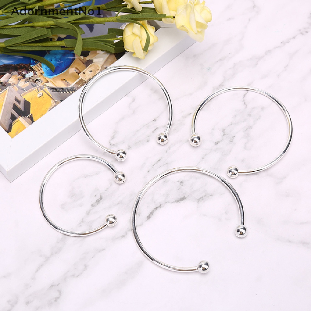 [AdornmentNo1] Fashion Silver Bracelet Women Base Bangle DIY Opening Bare Chain Jewelry Making [new]