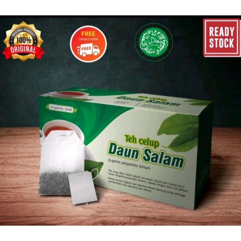 

TEH DAUN SALAM ASLI GRIYA HERBA OBAT HERBAL KHASIAT AMPUH TEH SALAM GRIYA HERBA ISI 20 TEH CELUP