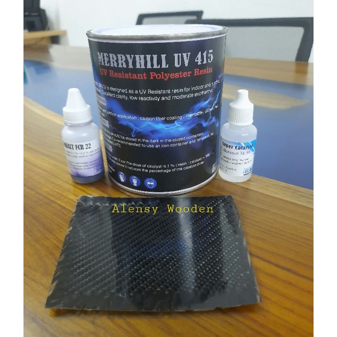 Paket Resin Merryhill UV 415 1 kg + Cobalt khusus untuk serat Carbon