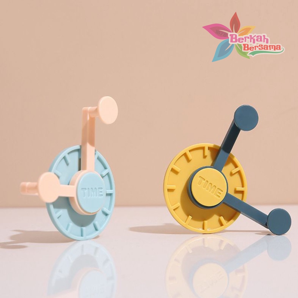 RT104 Gantungan Hanger Hook kunci tempel 2 kait bentuk jam 2 warna rotasi 360ͦͦͦͦ BB6467