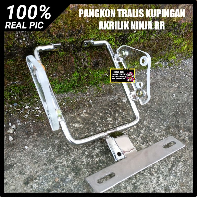 BREKET LAMPU PESEK PANGKON LAMPU PESEK TRALIS SEGITIGA KACA AKRILIK 8MM PNP NINJA RR