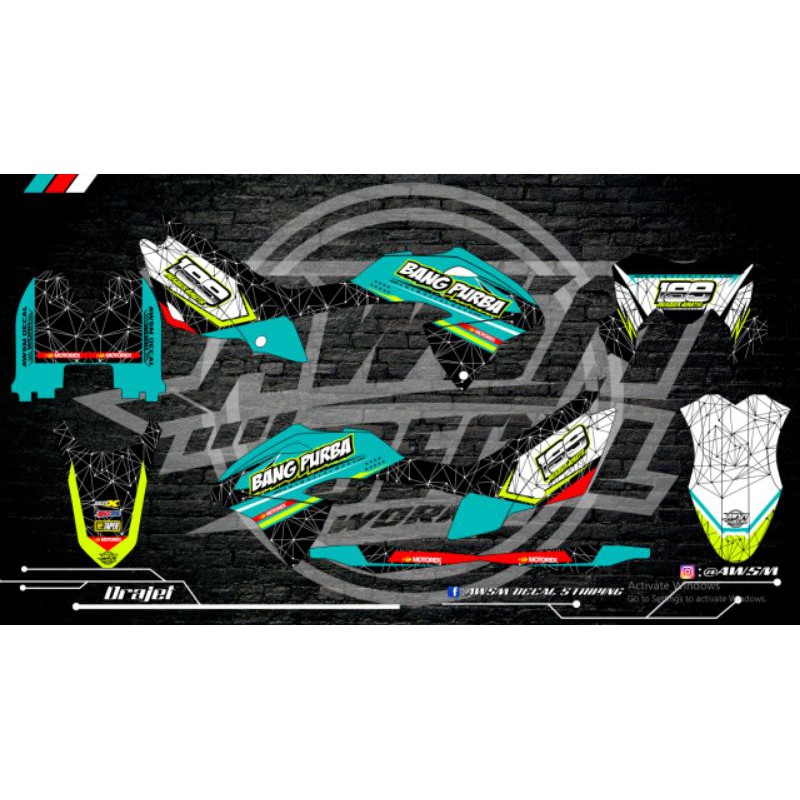 decal klx bf tosca full hologram