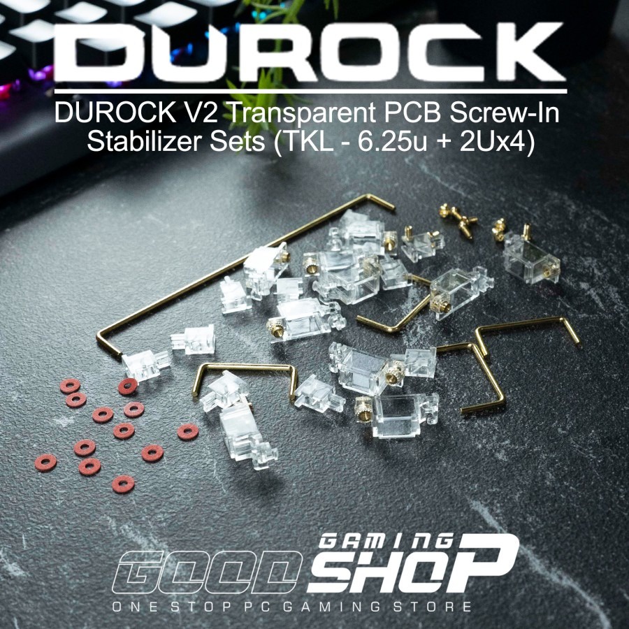 DUROCK V2 Transparent PCB Screw-In Stabilizer Sets / Durock Stabilizer