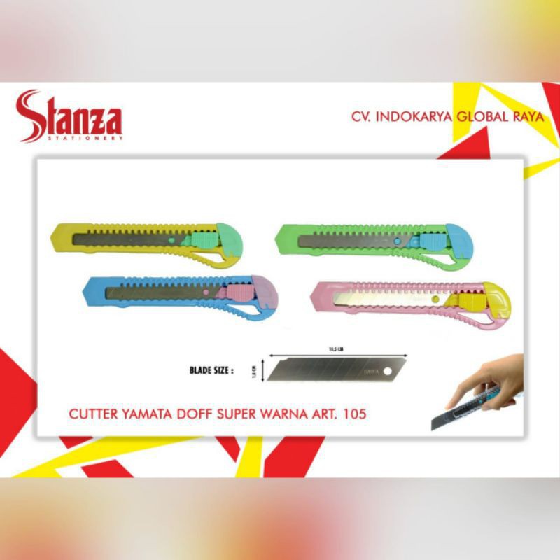 

Yamata - Cutter Yamata Doff Super 105 Warna Random 1 lusin