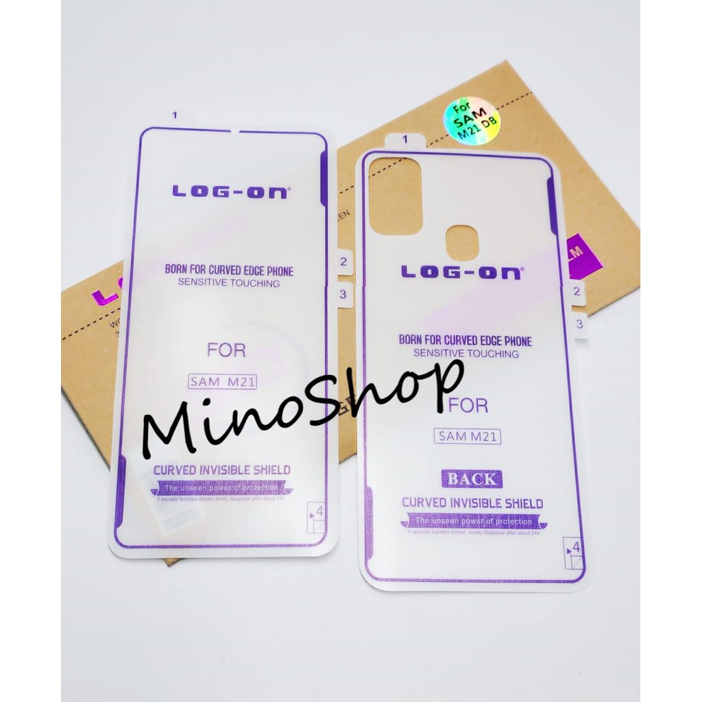 ANTI GORES JELLY SAMSUNG M21 DEPAN BELAKANG ANTI SHOCK FULLCOVER LOG ON