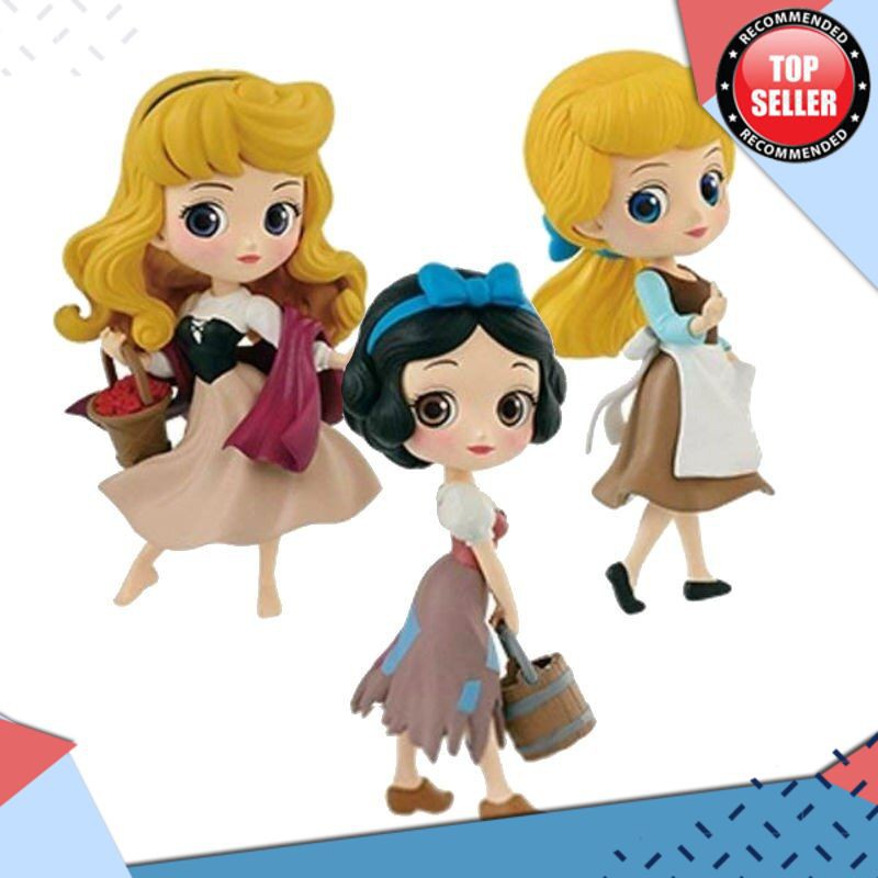 Action Figure Terbaru Karakter Q Posket Petit Cinderella Briar Rose Salju Putih 3 Set