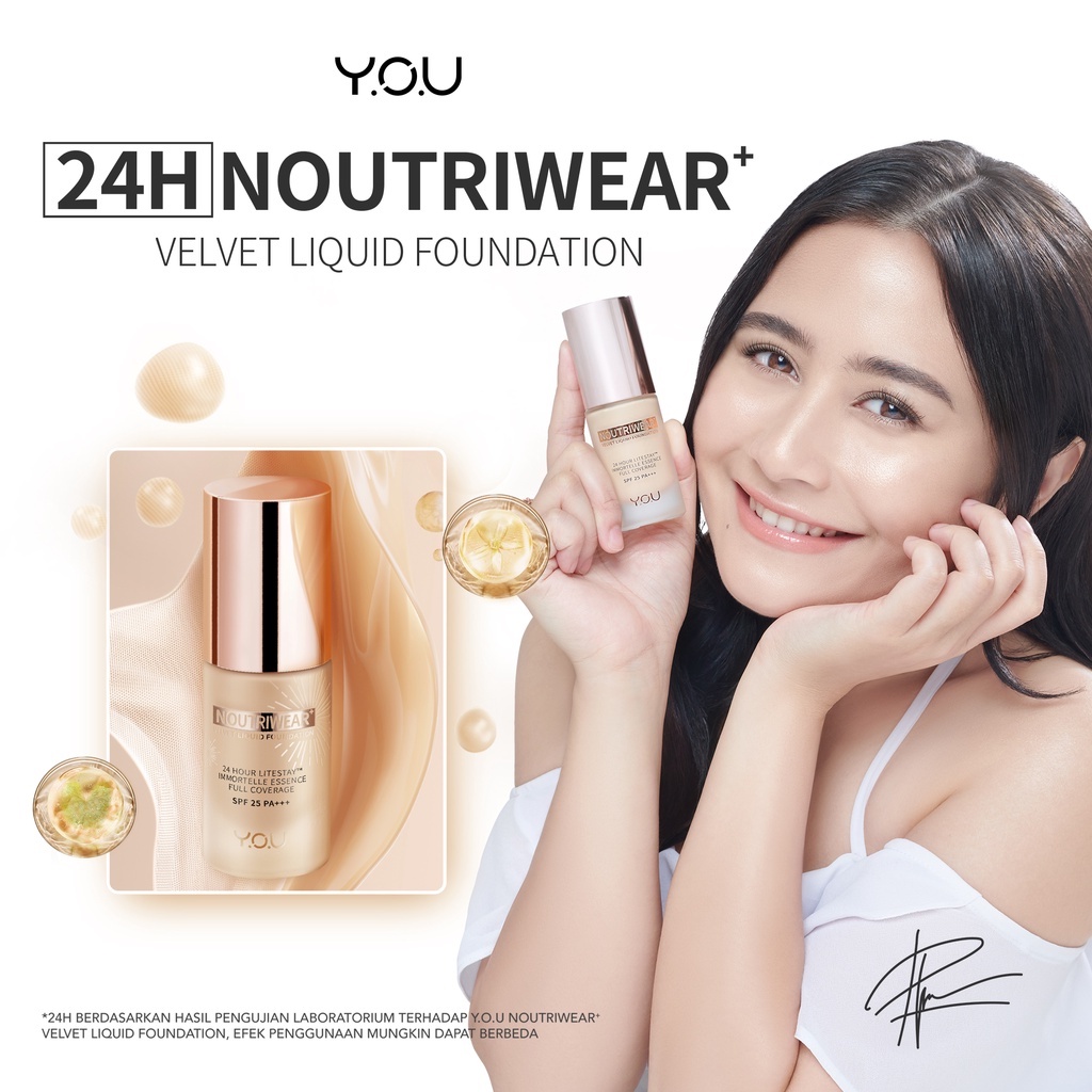 you velvet liquid foundation / foundation you/ you alas bedak