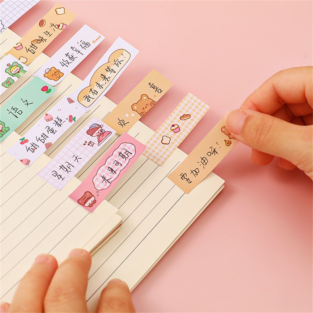 Lanfy 120pcs / Set Kertas Memo Sticky Note / Post-It Motif Kartun Hewan Untuk Stationery Anak Perempuan