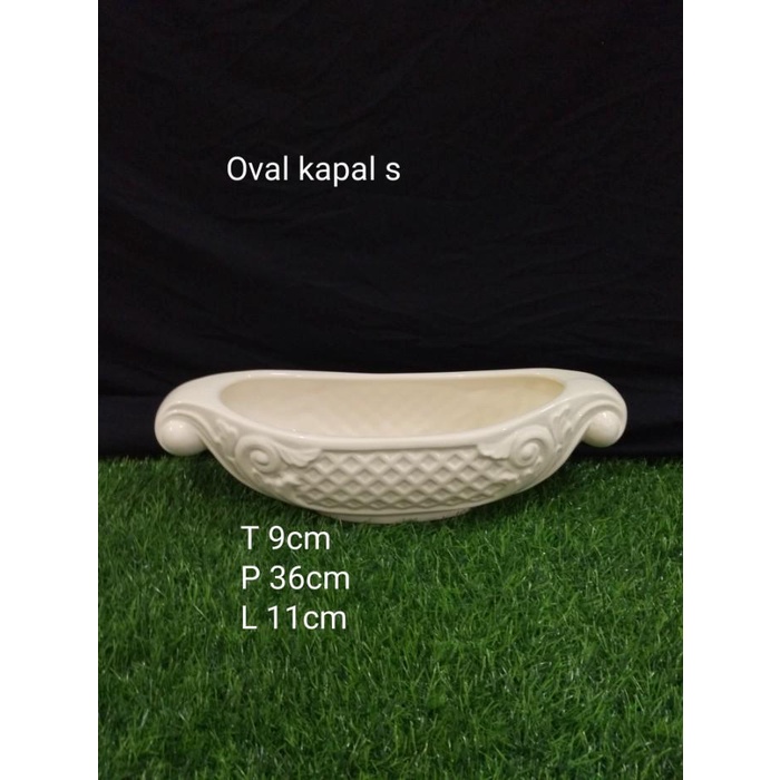 Ceramic | Vas Keramik Oval Kapal S