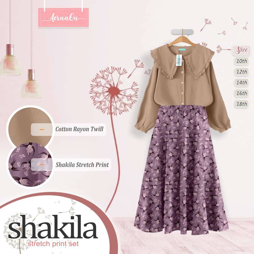 SHAKILA strech print set by Aeraaqu Batch 2