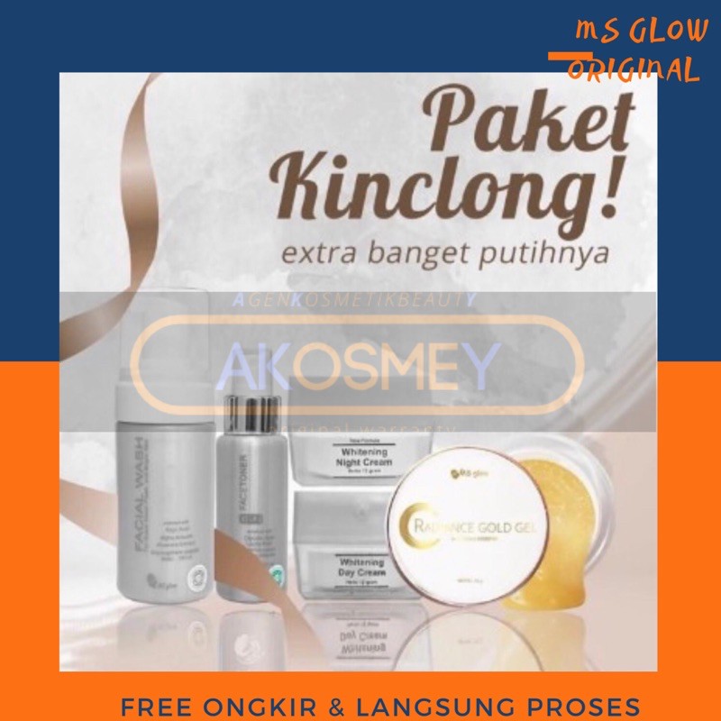 MS glow paket kinclong free pouch ( extra banget putihnya ) [ ORIGINAL 100% ]