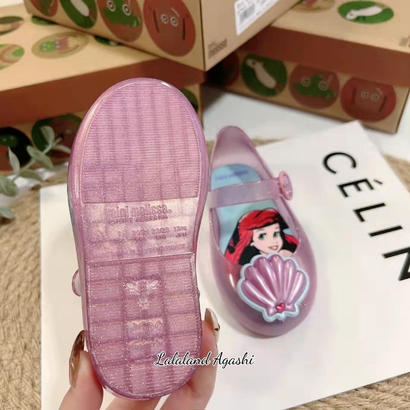 Sepatu mini melissa sweet love disney princess  Bb mermaid/melissa disney/minimel mermaid/ariel disney