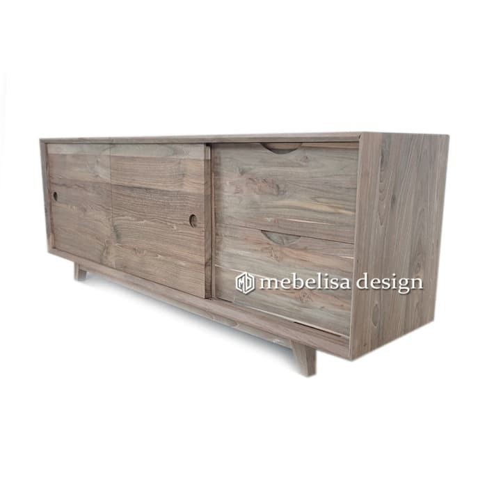 Bufet Crezenda Minimalis Jati, Bufet Pendek Minimalis Jati, Bufet Jati