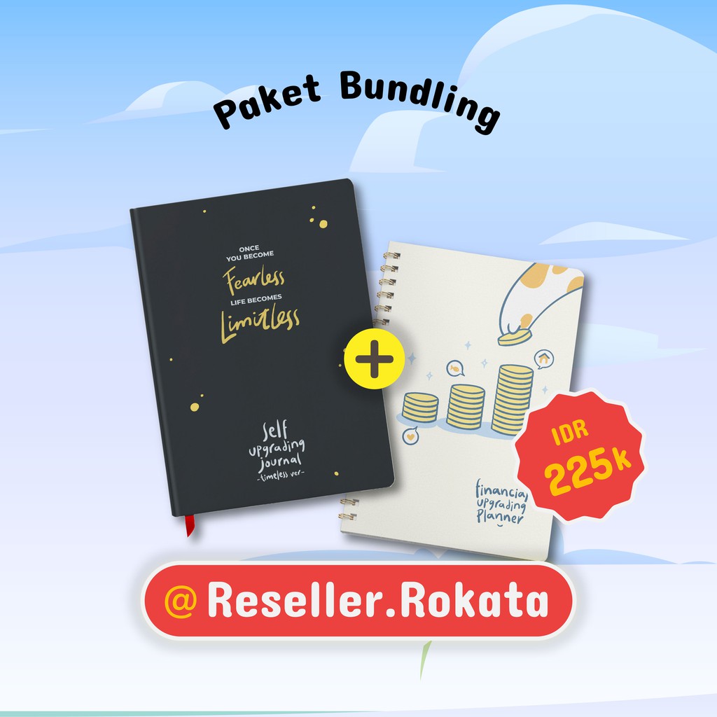 [Ready Stock] Paket Bundling - Buku Agenda Timeless Journal dan Financial Planner by Rokata
