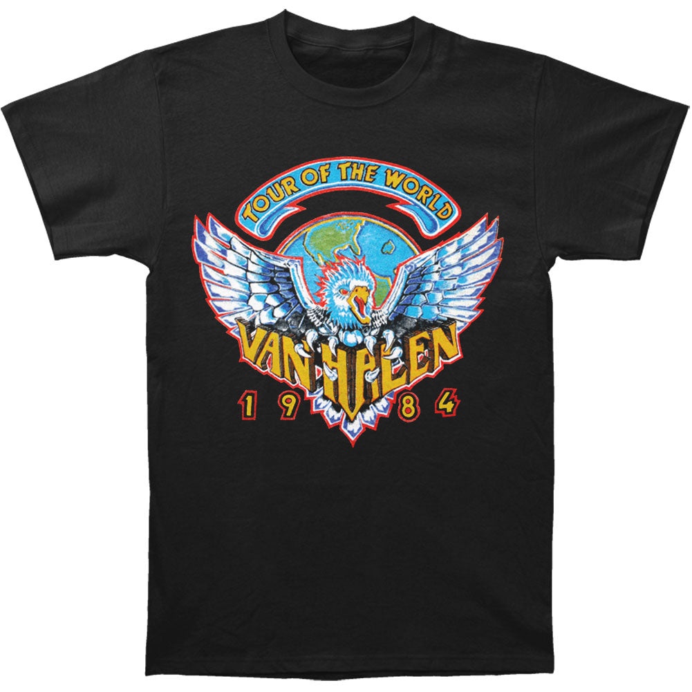 Kaos Band VAN HALEN Tour Of World 1984 Official Merchandise T-Shirt - Kaos Dewasa - Kaos Pria - Kaos