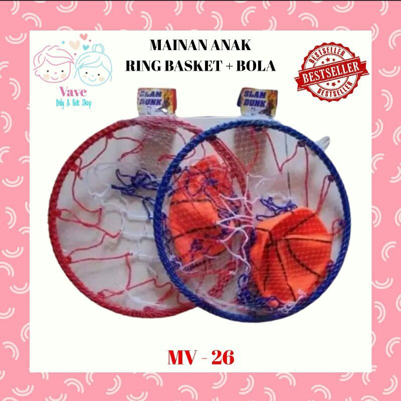 Mainan Olahraga Anak Bola Basket Ring Basket Dewasa Besar Kecil Bola Basket Ring Termurah Mv26