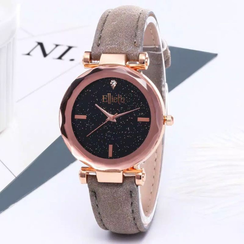 Medan termurah So beautifull Jam tangan wanita import tali bludru Ellieth