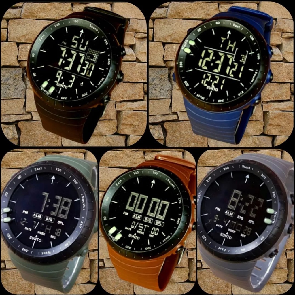 jam tangan trend pria digital tahan air desain sport casusal suunto core jam tangan pria wanita gaya