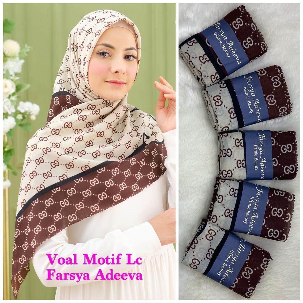 SEGI EMPAT MOTIF TERBARU HIJAB SEGI EMPAT MOTIF DEENAY  LASERCUT  TERMURAH DAN TERLARIS NAYLA HIJA'B-GUCI COKLAT