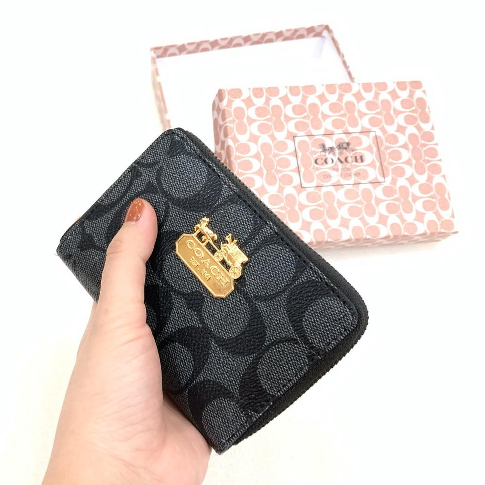 [Jbl31au22c] Dompet kartu Coach REFI import super koin uang wallet dompet kecil wanita coin card hol