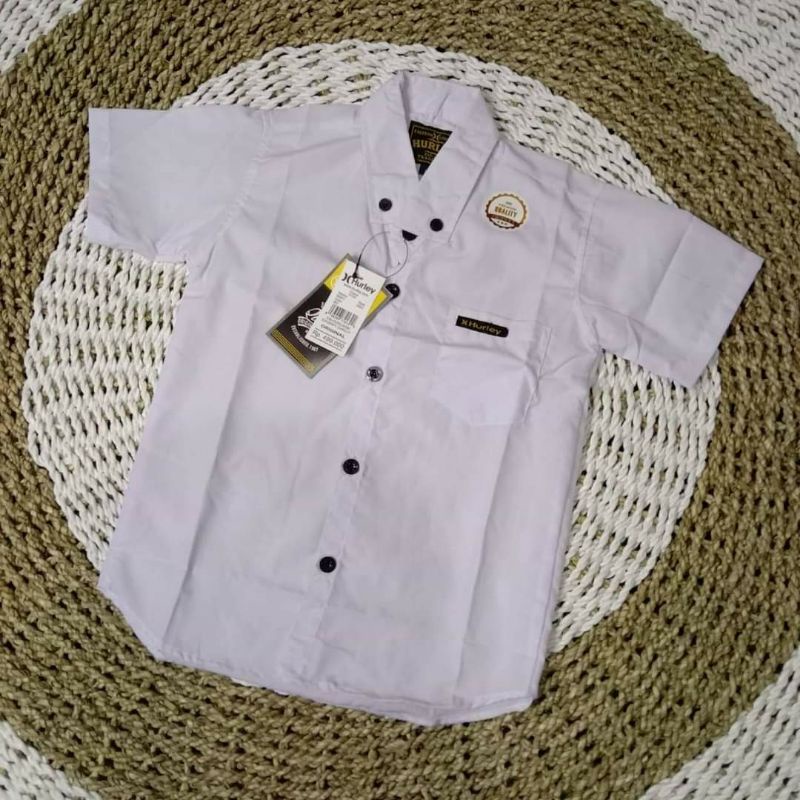 Kemeja Pria Polos Kasual Kerja Cowok Cotton Formal Lengan Pendek Distro Premium
