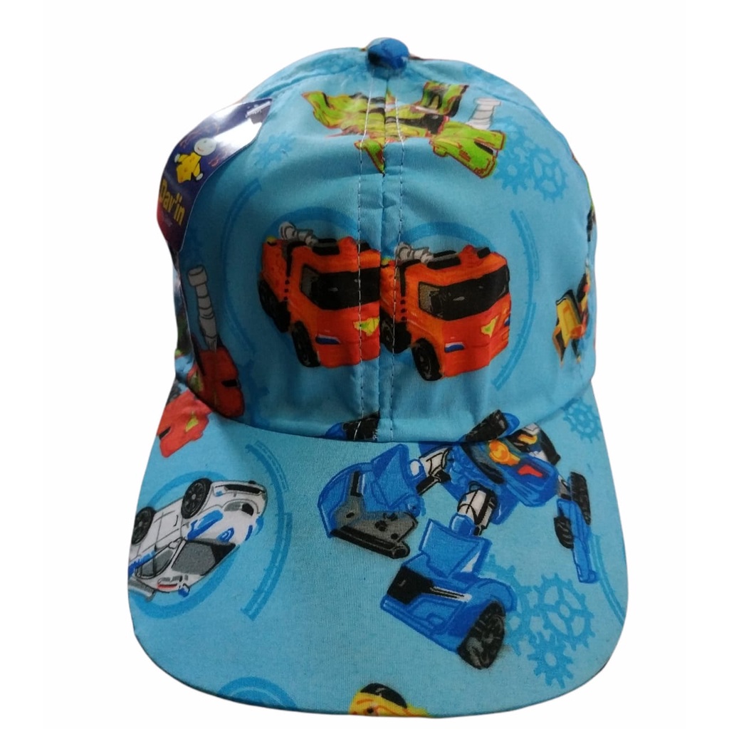 Topi anak anak karakter TOBOT usia 3-7thn/topi anak gaya trendy kartun kekinian/realpict/bisa COD