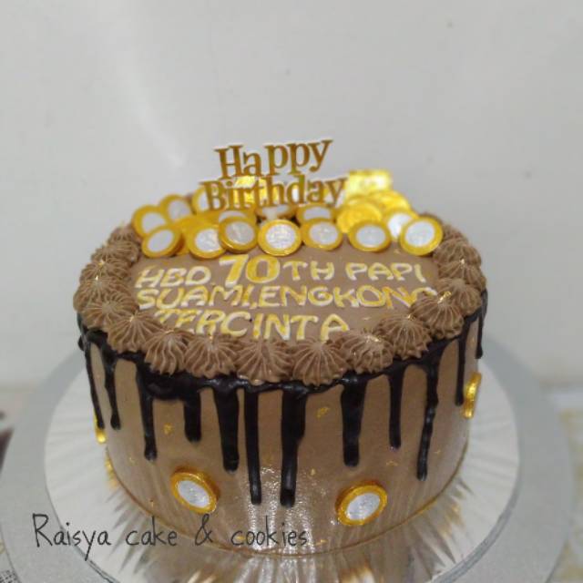

Kue ulang tahun koin gold
