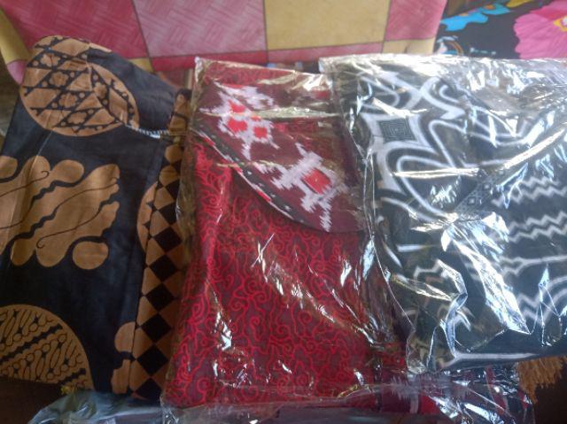 M-l-xl-xxl Batik Tunik Wanita Asj Sa Hrb026 Kenongo Pekalongan Sogan Tulis