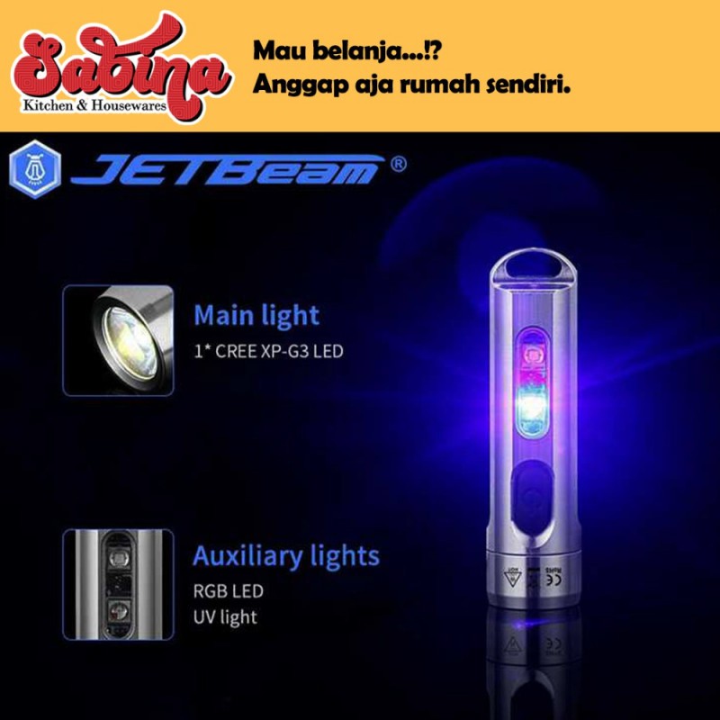 Senter LED Mini Darurat Outdoor USB Rechargeable 120mAh Waterproof