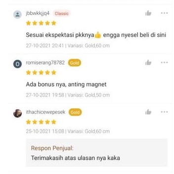 kalung titanium pria wanita model bulat emas anti karat selamanya