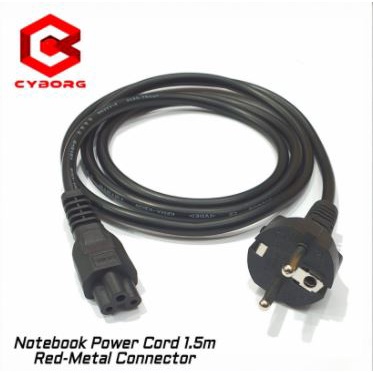 Cable power cord cyborg 1.5m 3 hole for adapter laptop monitor - Kabel power adaptor notebook 3 lubang 1.5 meter