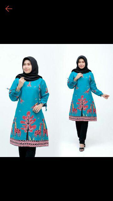 Terlaris Serut Genes Jelita Tunic Navbor Yelbor Whitbor Creambor Tunik Batik Modern Hrb030 Dolbi Dob
