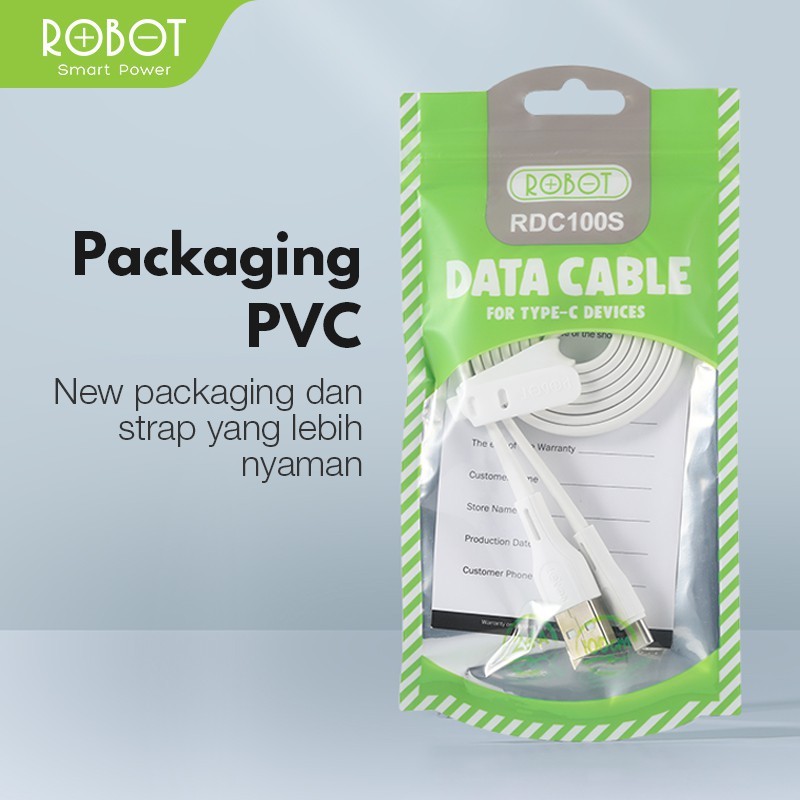 ROBOT Kabel Data RDC100S Android Micro USB Type-C 1M Data Cable Original