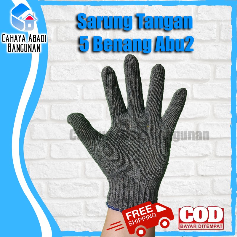 Sarung Tangan Benang 5 Sarung Tangan Tukang Kerja Kain Proyek