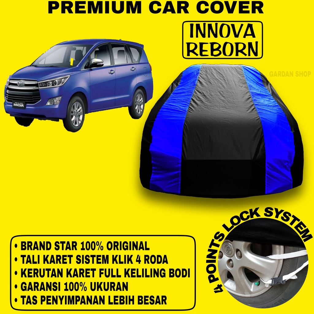 Body Cover INNOVA REBORN Sarung Strip BIRU Penutup Pelindung Selimut Bodi Mobil Reborn PREMIUM Blue