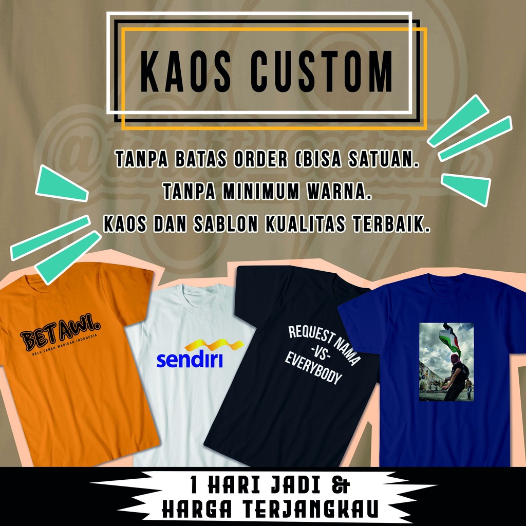 Kaos Custom Sablon DTF  Kaos Custom Sablon Foto Gambar Dan Custom Tulisan.