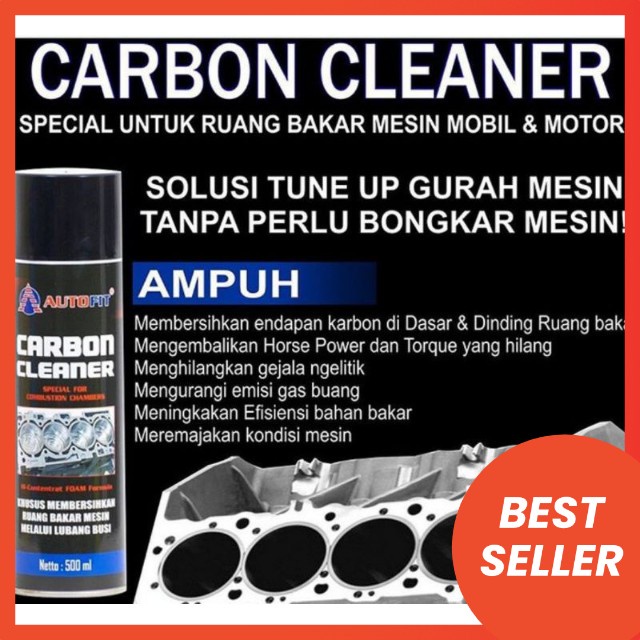 AUTOFIT Carbon Cleaner 500ml Spray Foam Busa Pembersih Kerak melalui lubang busi tune up gurah mesin