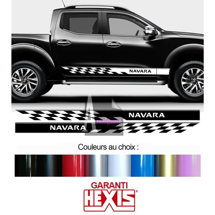 navara aksesoris sticker navara ranger hilux triton strada isuzu stike - Putih Elegan