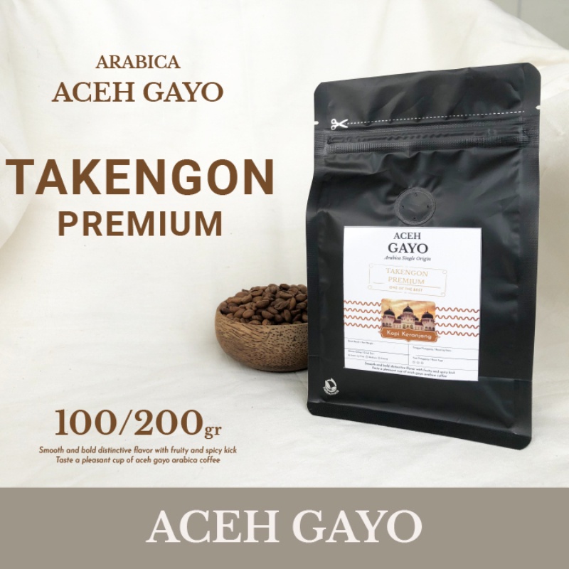 

Arabica Aceh Gayo Takengon Premium Kopi Bean, Bubuk 100-200gr